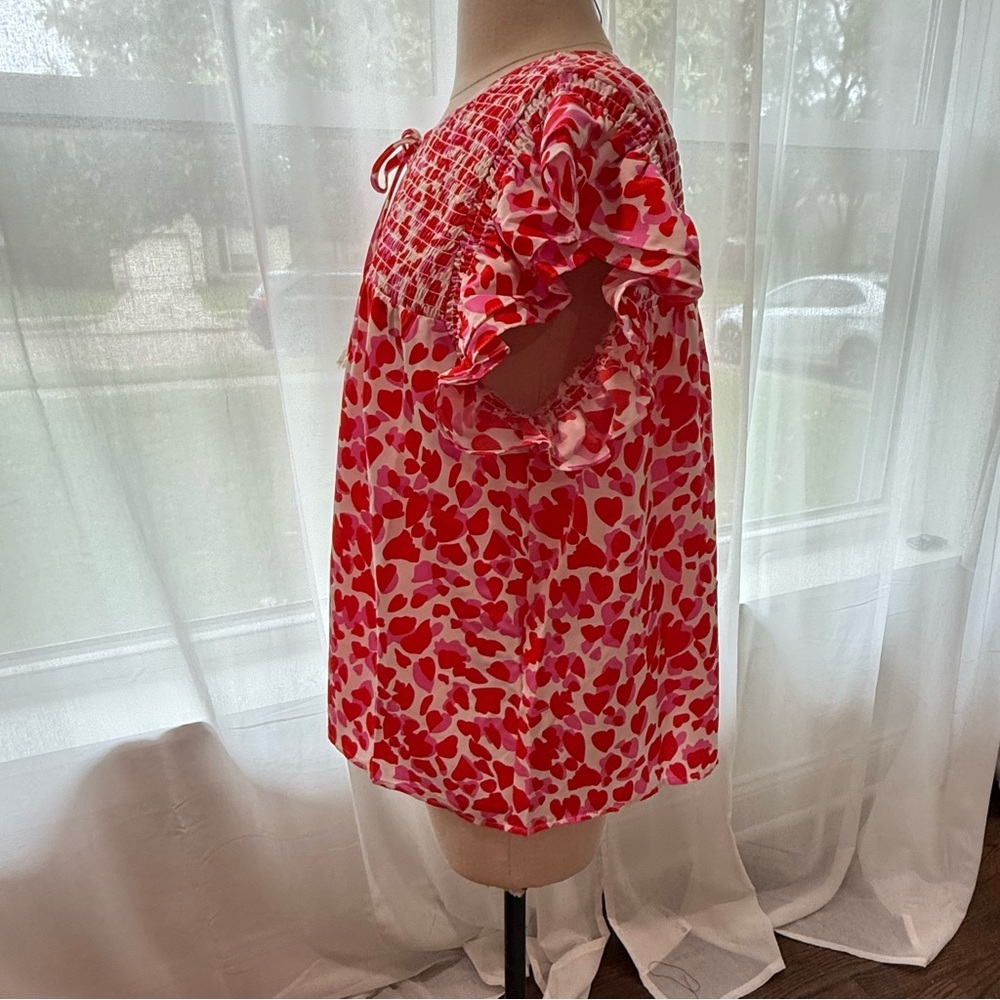 Thml Red Multi Color Blouse Size Medium Nwot - image 3